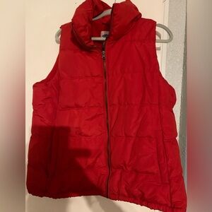 NWT Old Nays men’s red puffer vest zip up XL